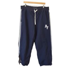 Vintage Abercrombie & Fitch 90s Y2K Track Pants Nsync Boy Band Nylon Swish Large